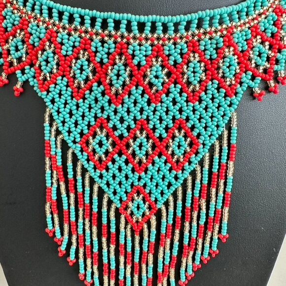 NWT Hikuri Illinois Huichol Necklace Earring Bracelet Set - Seed bead - Picture 11 of 11